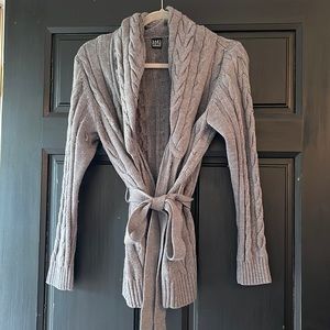 Saks Fifth Avenue Cable Knit Belted Sweater
